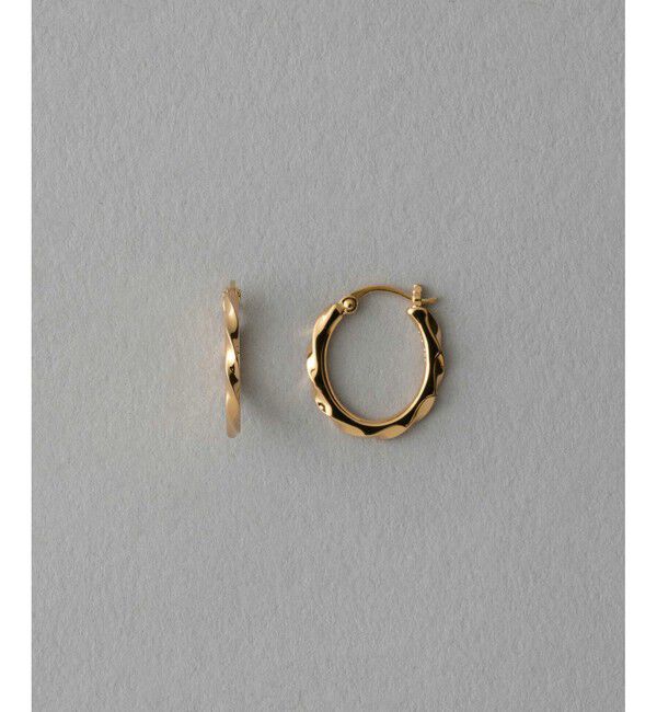 ete「ツイスト フープピアス」|ピアス|イエローゴールド