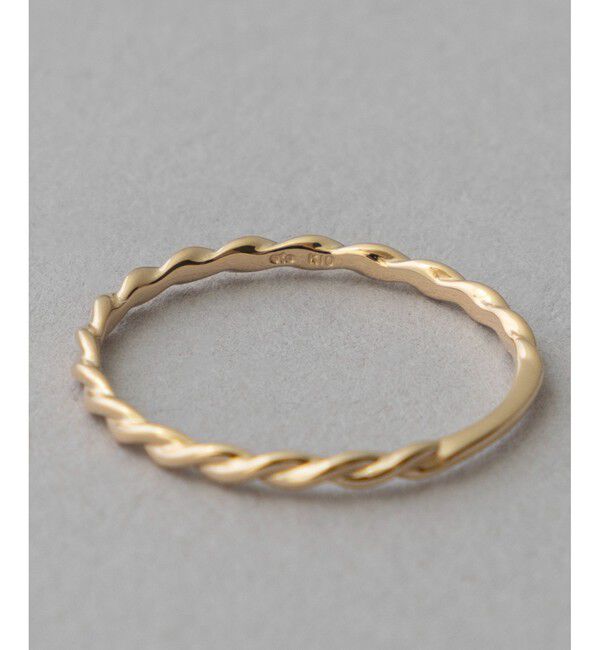 ete「[レイヤード] K10YG ツイスト リング」|リング|