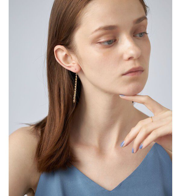 ete「ペタルチェーン フリンジ ピアス」|ピアス|