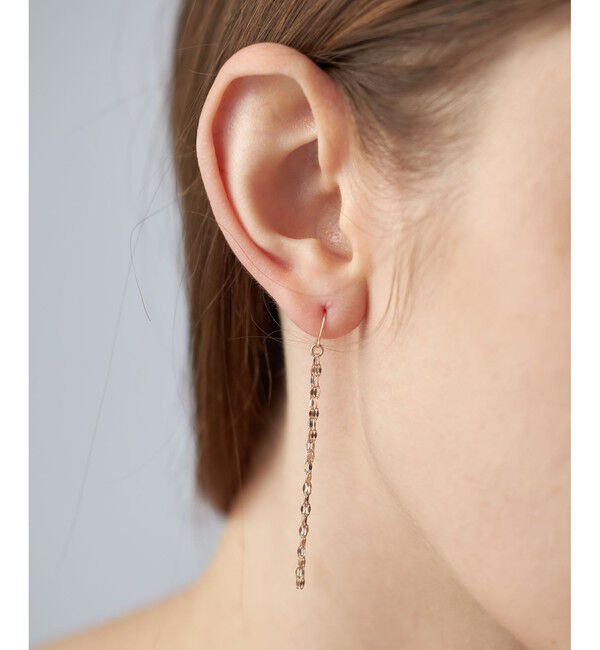 ete「ペタルチェーン フリンジ ピアス」|ピアス|