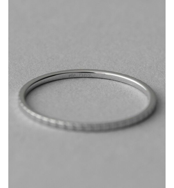 ete「[クレール]PT900 スクエアカット リング」|リング|