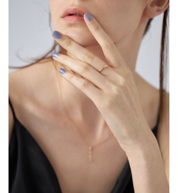 ete「[レイヤード] K18YG ダイヤモンド リング バイカラー」|リング|