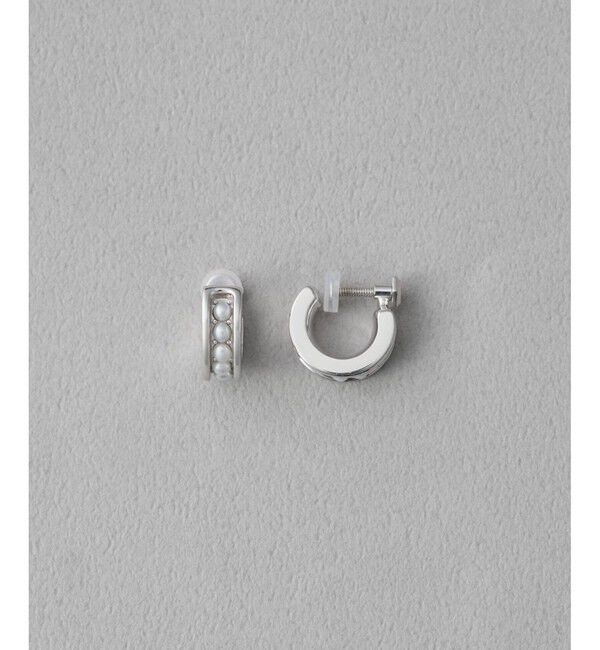 ete「[ブラン] パール フープイヤリング」|イヤリング|シルバー