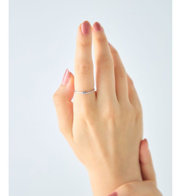 ete「[レイヤード] K10WG ダイヤモンド リング」|リング|