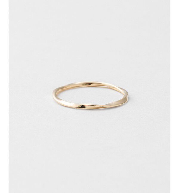 Jouete「K10YG ツイスト ピンキーリング」|リング|