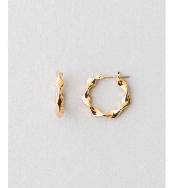Jouete「フープピアス ツイスト」|ピアス|イエローゴールド