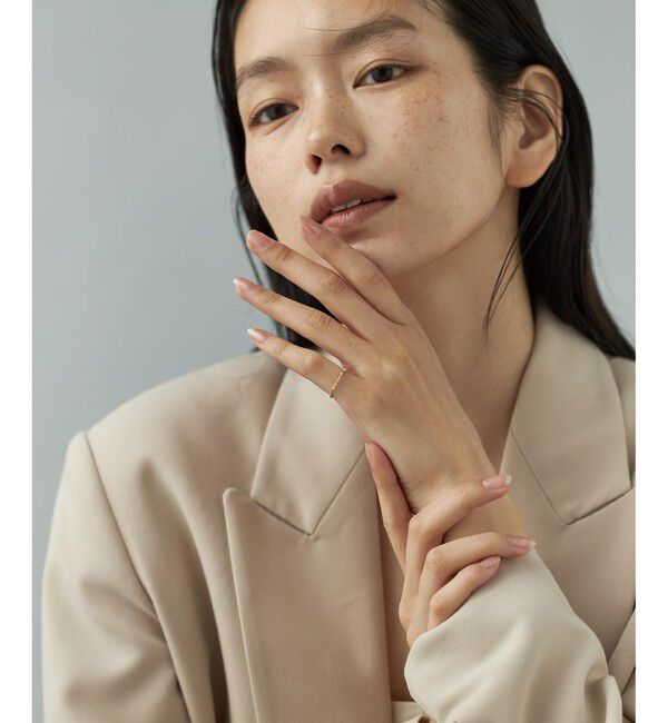 Jouete「K10YG ピンキーリング ダイヤモンド」|リング|