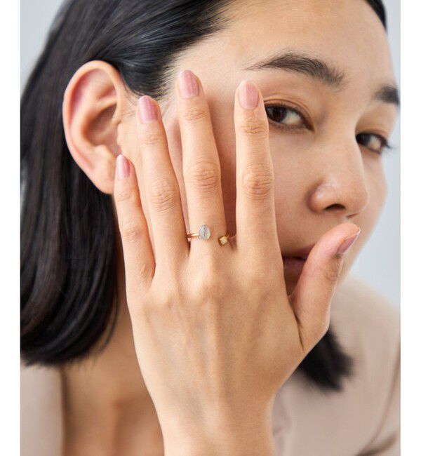 Jouete「[フォークリング] ラブラドーライト&times;ジルコニア」|リング|