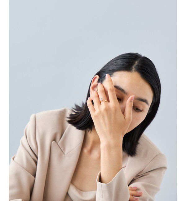 Jouete「[フォークリング] ラブラドーライト&times;ジルコニア」|リング|