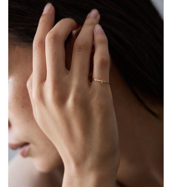 Jouete「K10YG ピンキーリング バー」|リング|