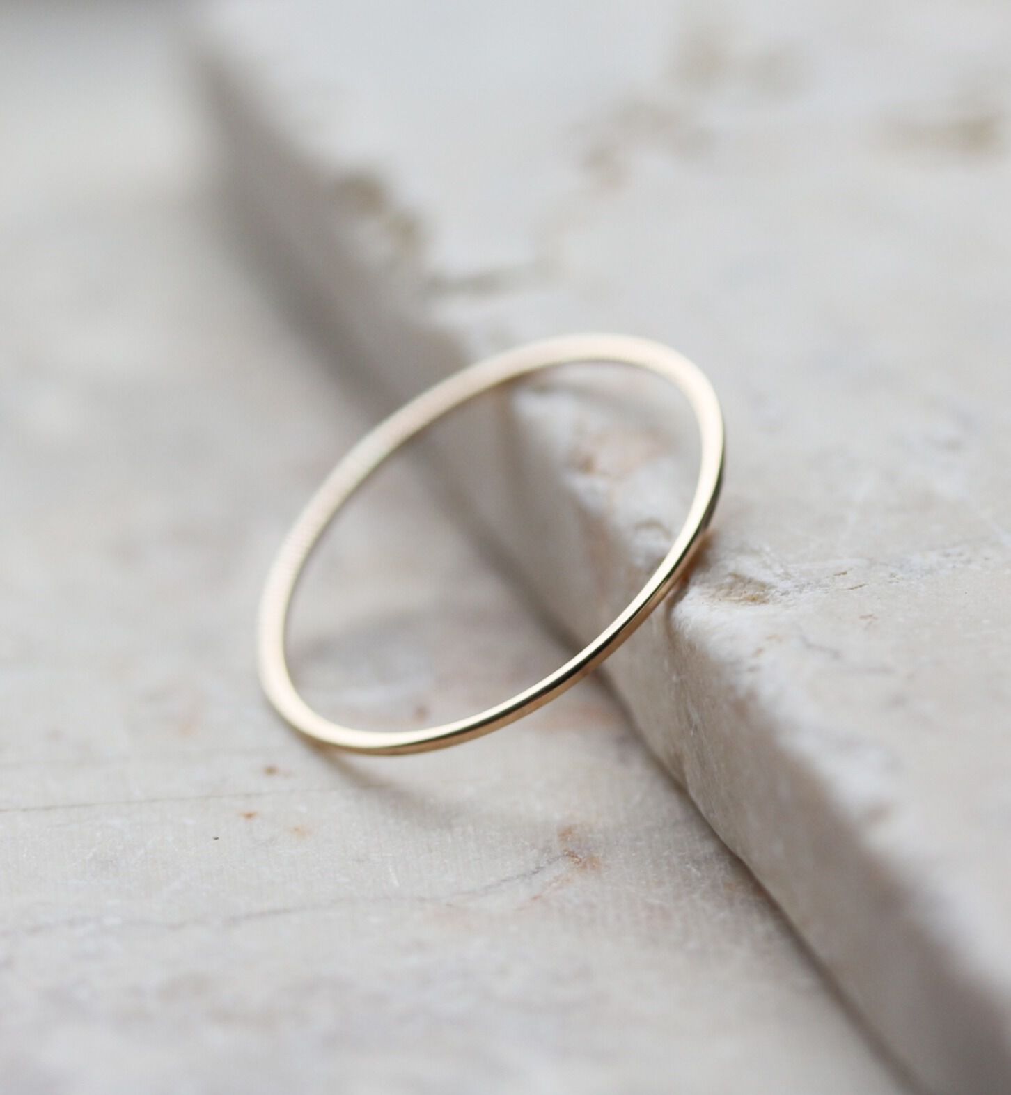  「ゴールド スキニー リング | K10YG」|リング|