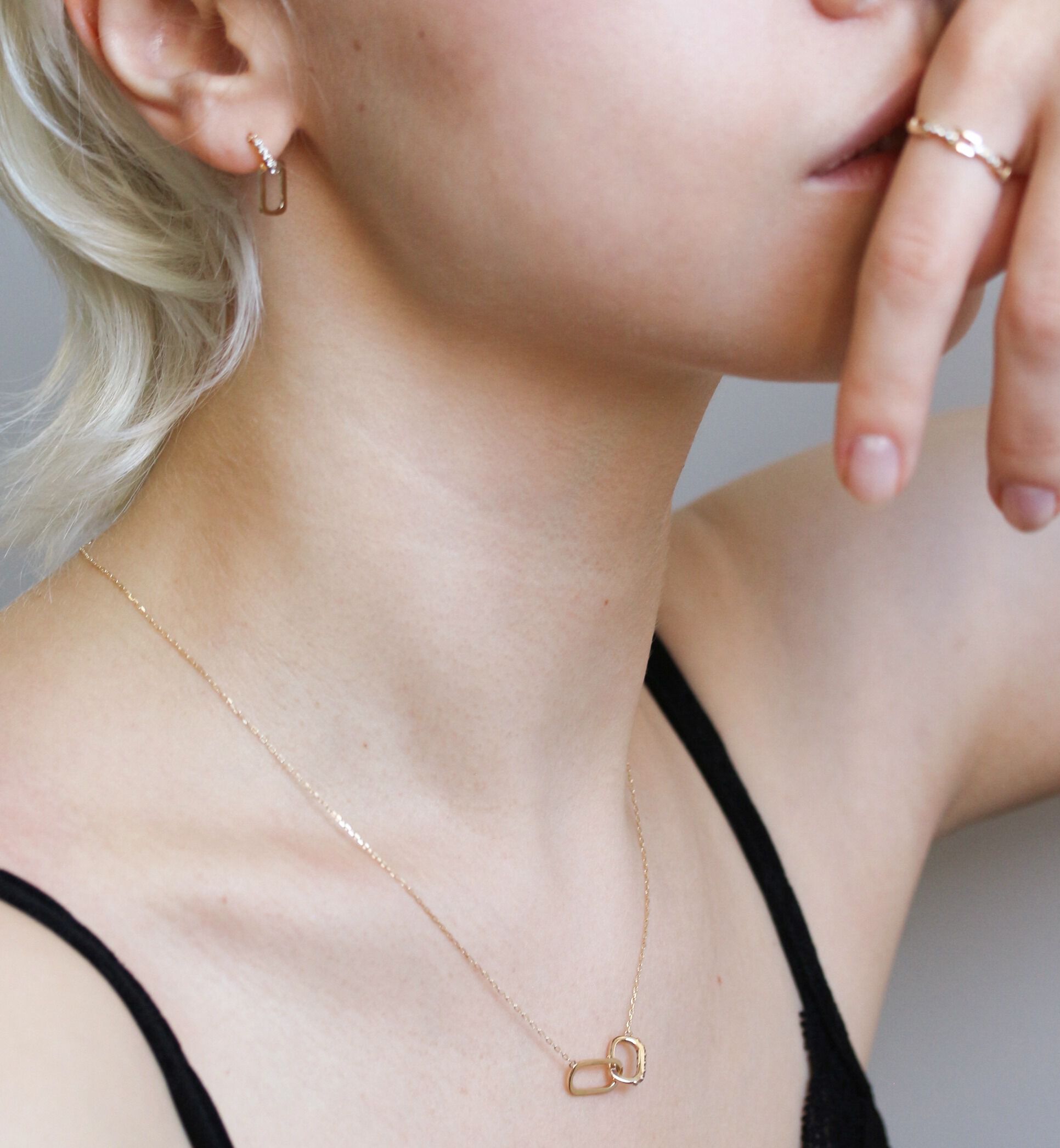  「ダイヤモンド リアン ネックレス  | K10YG〈リアン〉」|ネックレス|