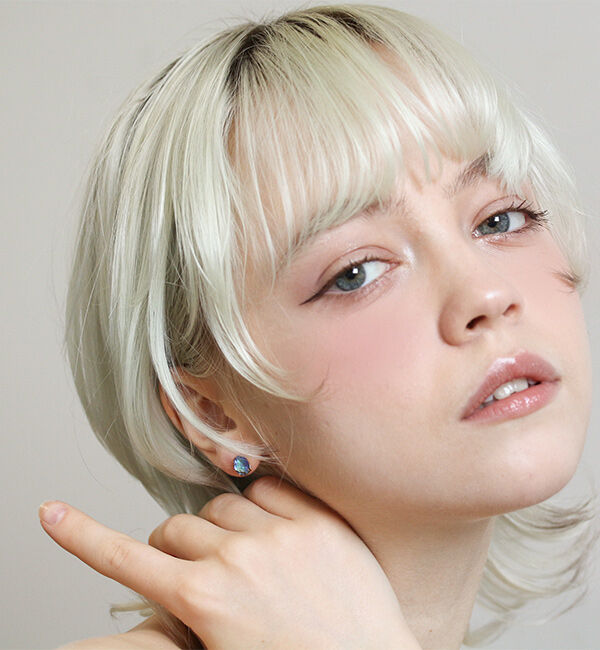  「クリスタル / 黒蝶貝 ピアス | K10YG」|ピアス|