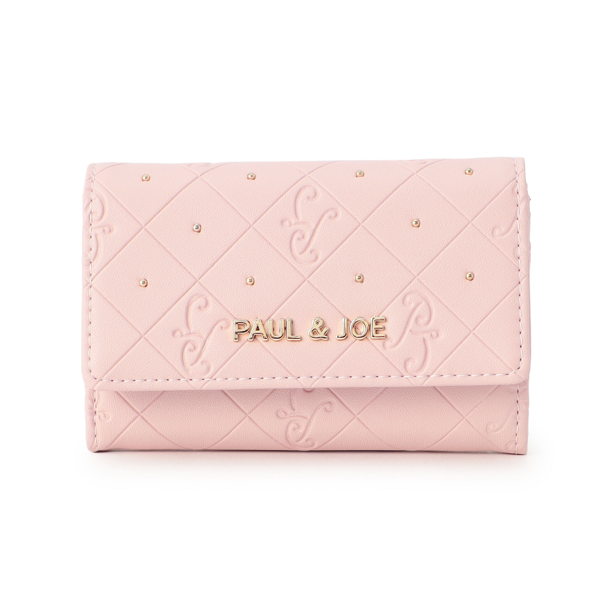 PAUL&JOE「名刺入れ／ロゴエンボス」|定期入れ|ピンク