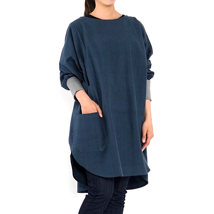 BACKYARD FAMILY「割烹着 おしゃれ 通販 無地 かっぽう着 エプロン チェニック ゆったり 大きめ 汚れ ガード」|食器・キッチングッズ|