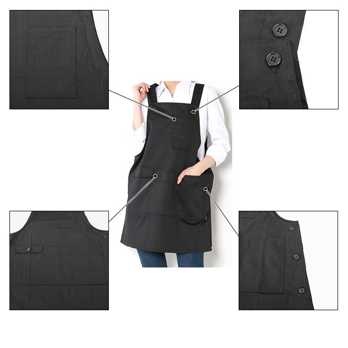 BACKYARD FAMILY「エプロン おしゃれ 通販 エプロン ナチュラル レディース h型 ワンピース ゆったり ブラック」|食器・キッチングッズ|