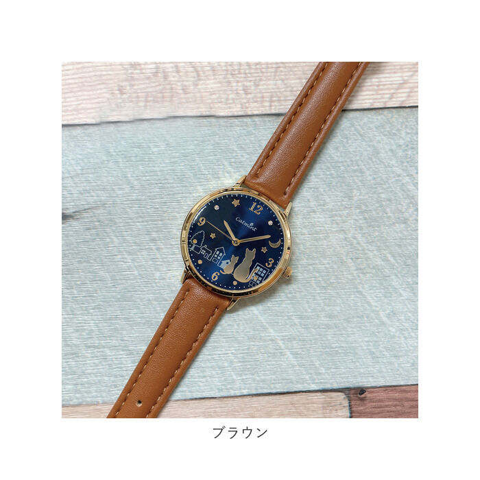 BACKYARD FAMILY「腕時計 レディース 革ベルト ねこ 通販 ウォッチ 時計 ベルト 猫 ネコ 防水 ブランド 女性」|腕時計|