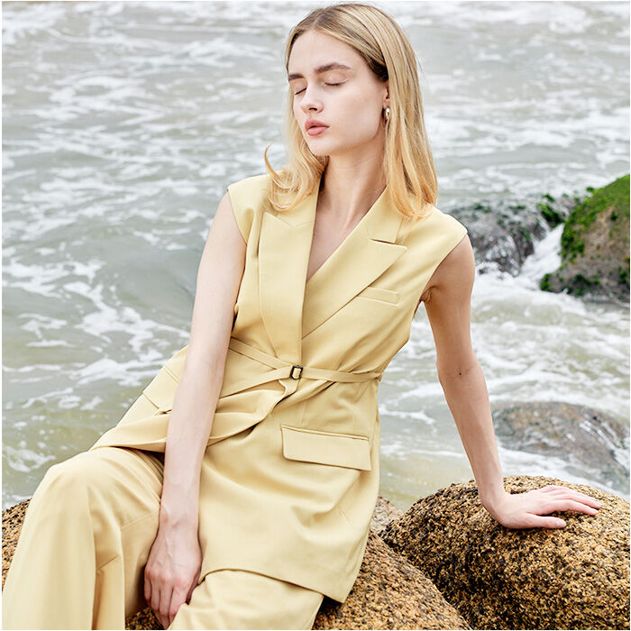 BACKYARD FAMILY「MIND スリーブレスジャケット 通販 ノースリーブ ジャケット ベスト ジレ レディース」|その他|