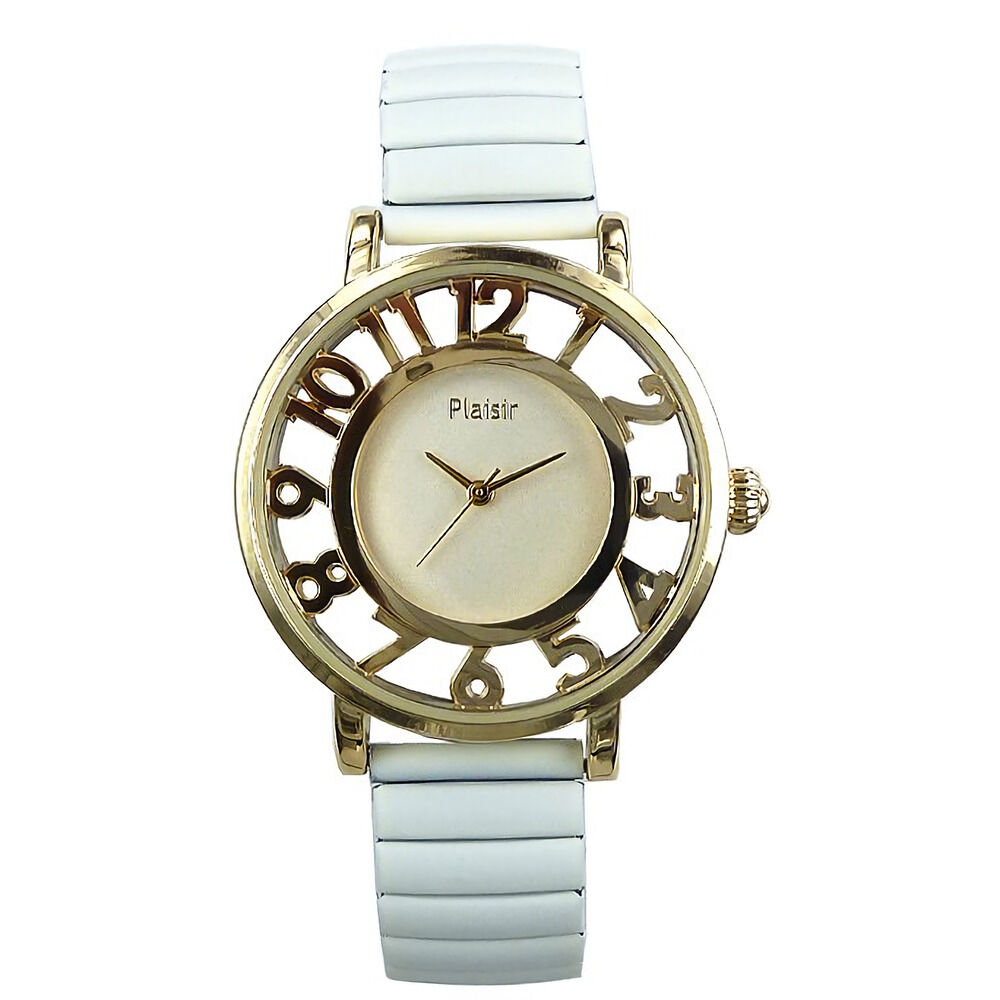BACKYARD FAMILY「Plaisir プレジール 腕時計 レディース ジャバラ 通販 ジャバラウォッチ ウォッチ」|腕時計|ホワイト1