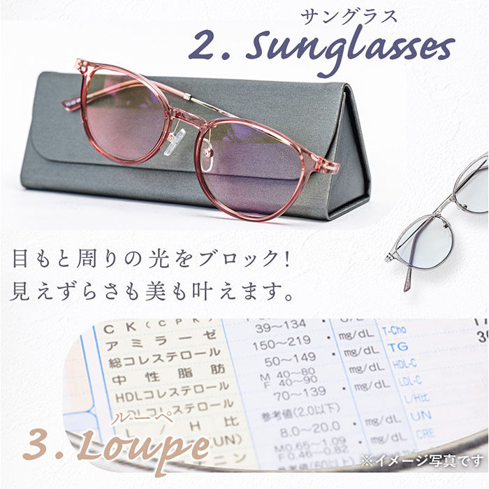 BACKYARD FAMILY「メガネ型ルーペ 通販 ルーペ眼鏡 拡大鏡 1.6倍 眼鏡ルーペ ルーペメガネ ルーペサングラス」|サングラス|