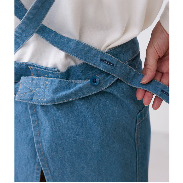 BACKYARD FAMILY「エプロン おしゃれ シンプル 通販 デニムエプロン ラップエプロン デニム レディース ポケット」|その他|