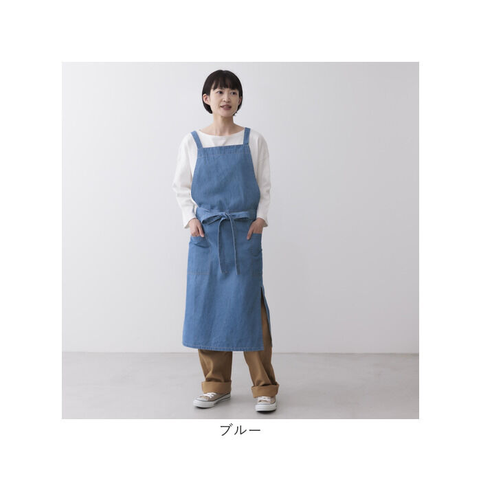 BACKYARD FAMILY「エプロン おしゃれ シンプル 通販 デニムエプロン ラップエプロン デニム レディース ポケット」|その他|