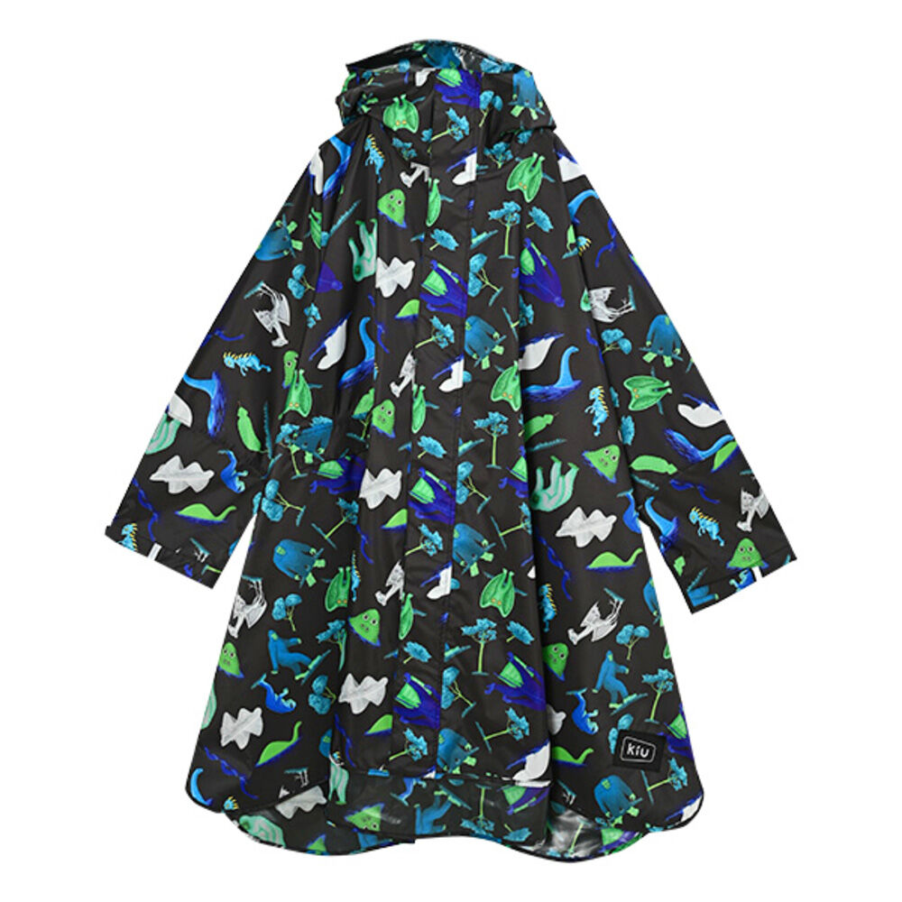 KiU「kiu キウ レインコート ポンチョ 通販 ポンチョスリーブ レインポンチョ 雨具 雨合羽 かっぱ」|レインコート|ブラック2