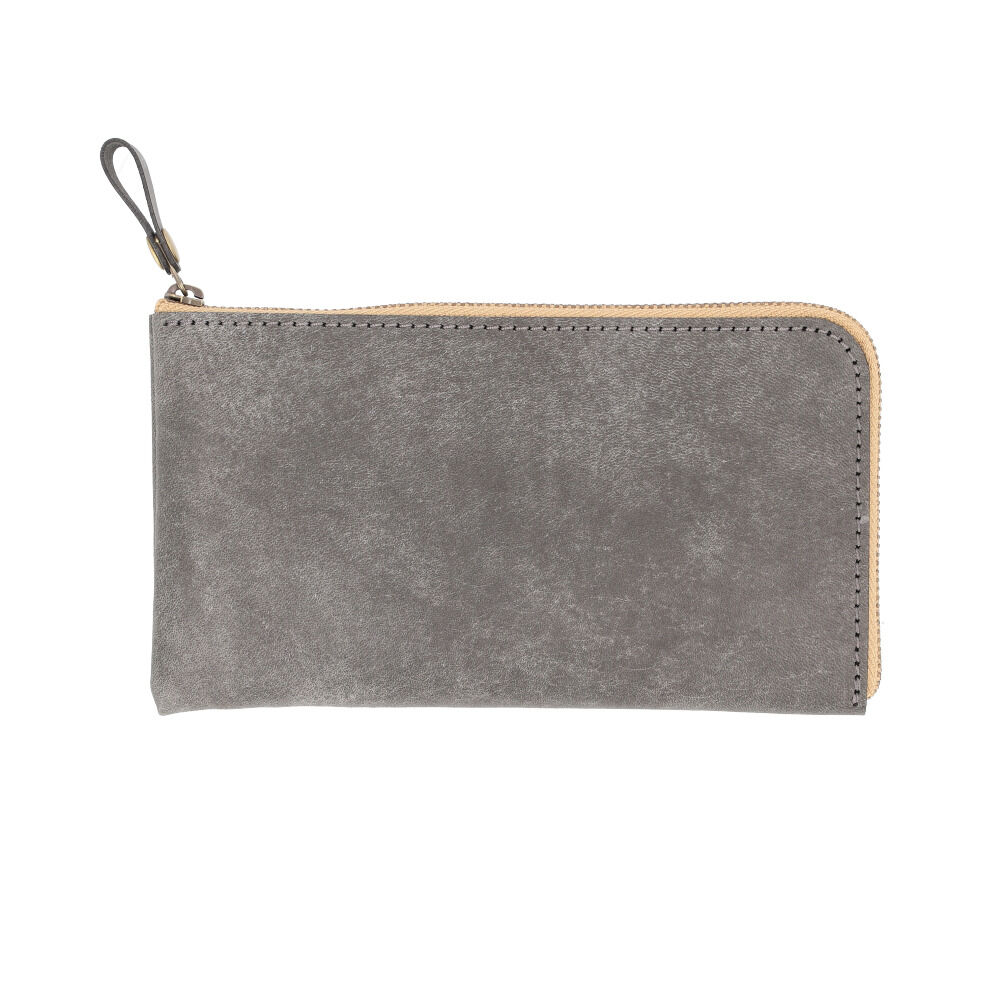BACKYARD FAMILY「長財布 レディース 薄い 通販 日本製 本革 革 レディース長財布 財布 小銭入れ カード入れ」|財布|グレー1
