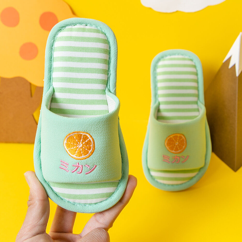BACKYARD FAMILY「子供用 スリッパ 通販 ルームシューズ サンダル 室内履き キッズ 子ども こども 女の子 男の子」|ルームシューズ|グリーン1