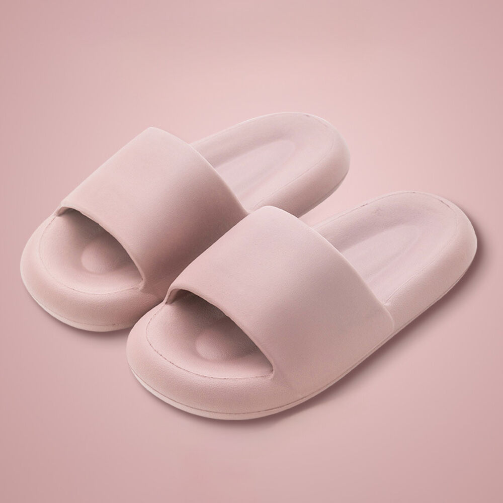 BACKYARD FAMILY「厚底 スリッパ 室内 通販 ルームシューズ 洗える 室内履き サンダル 部屋履き つっかけ」|ルームシューズ|ピンク1