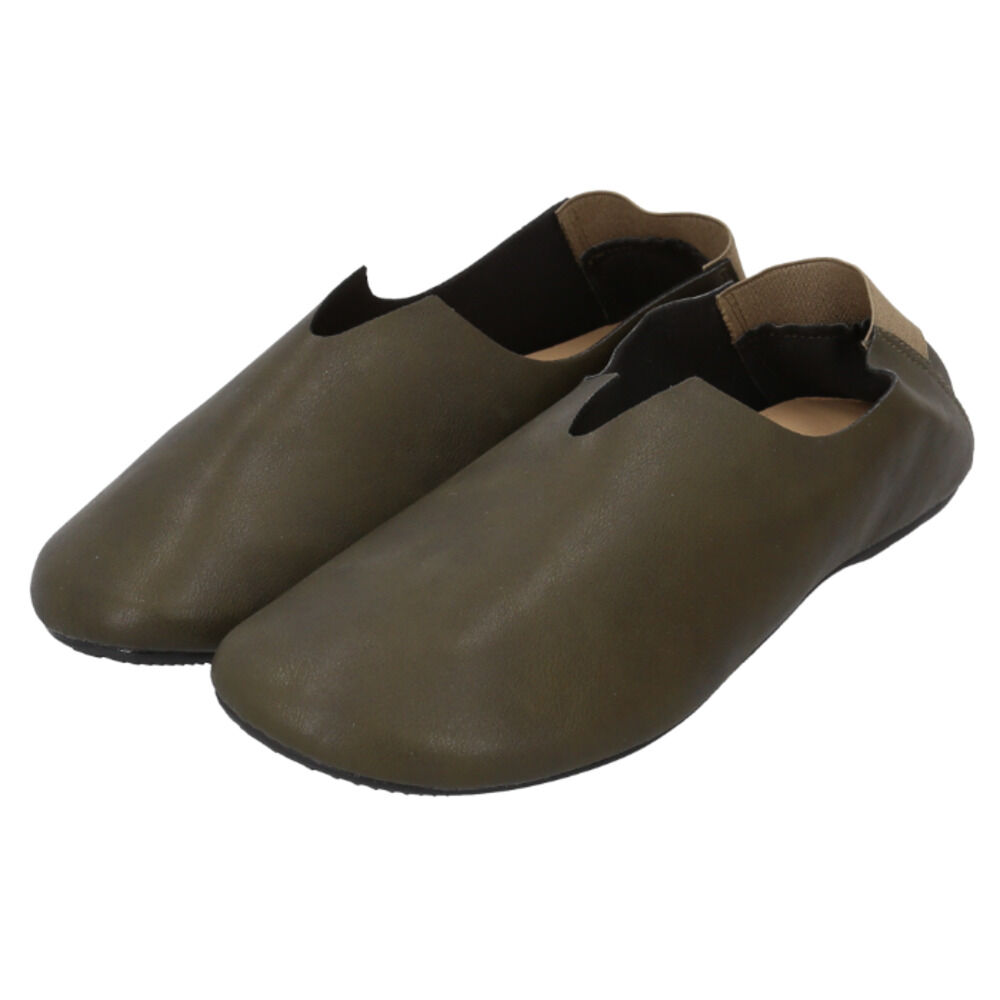 BACKYARD FAMILY「防災スリッパ 踏み抜き防止 通販 スリッパ 防災 防災ルームシューズ 携帯スリッパ 折らない」|ルームシューズ|グリーン1