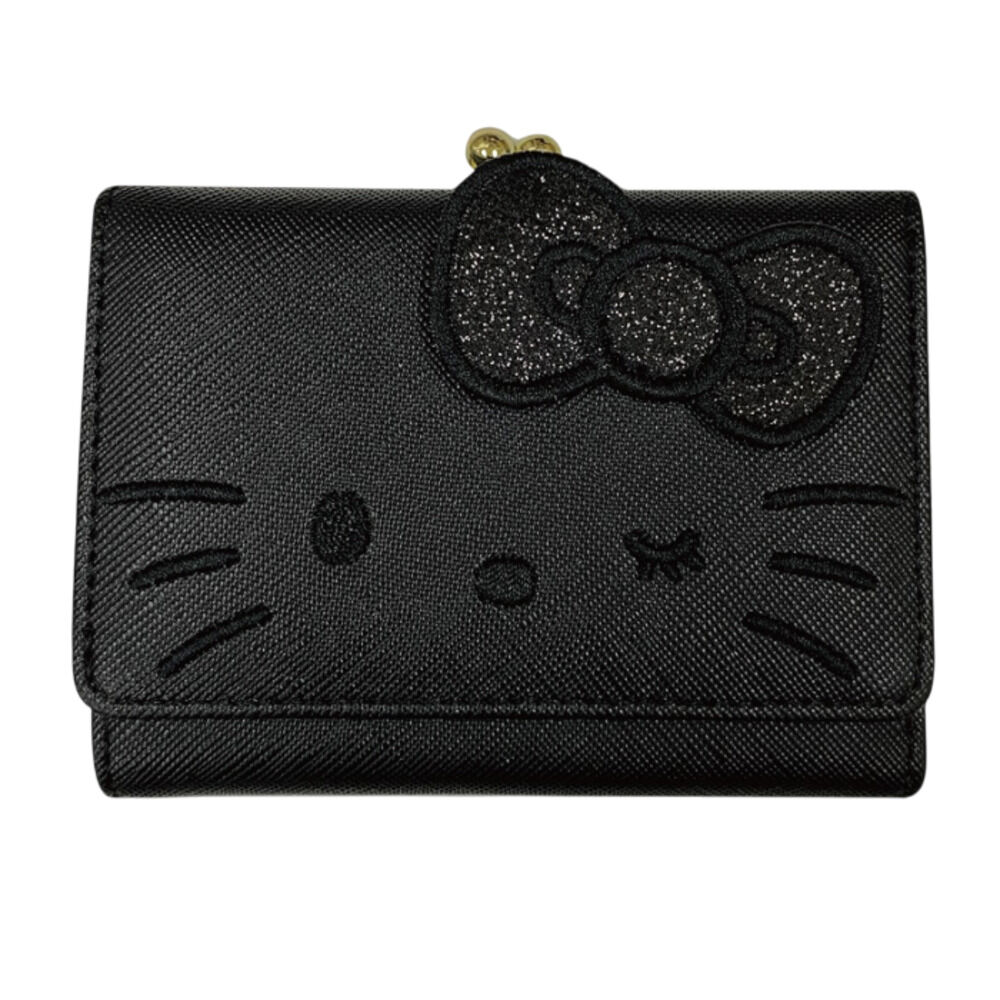 BACKYARD FAMILY「サンリオ 財布 三つ折り 通販 三つ折り財布 3つ折り財布 ミニ財布 折りたたみ財布 がまぐち財布」|財布|ブラック1