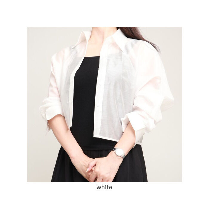 BACKYARD FAMILY「シースルー シャツ レディース 通販 シースルーシャツ トップス シアーシャツ 羽織り 羽織 上着」|シャツ・ブラウス|