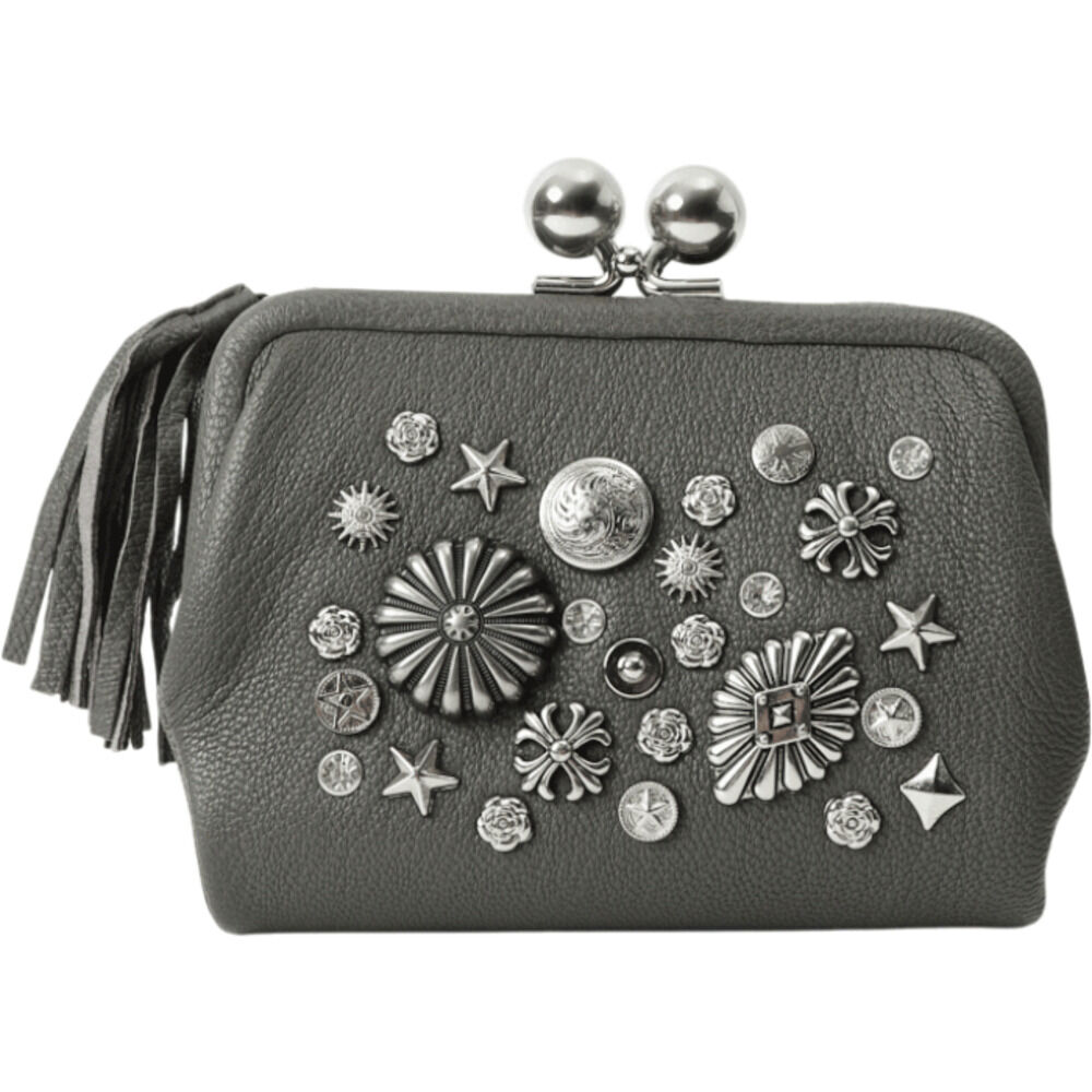 BACKYARD FAMILY「ペルケ がま口 財布 80-06-00100 通販 二つ折り財布 がま口財布 がまぐち財布」|財布|グレー1