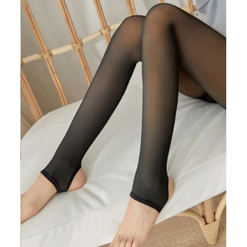 BACKYARD FAMILY「フェイクタイツ トレンカ 通販 ストッキング風 タイツ 透け感タイツ 透けて見える 薄手 透け感」|その他|ブラック2