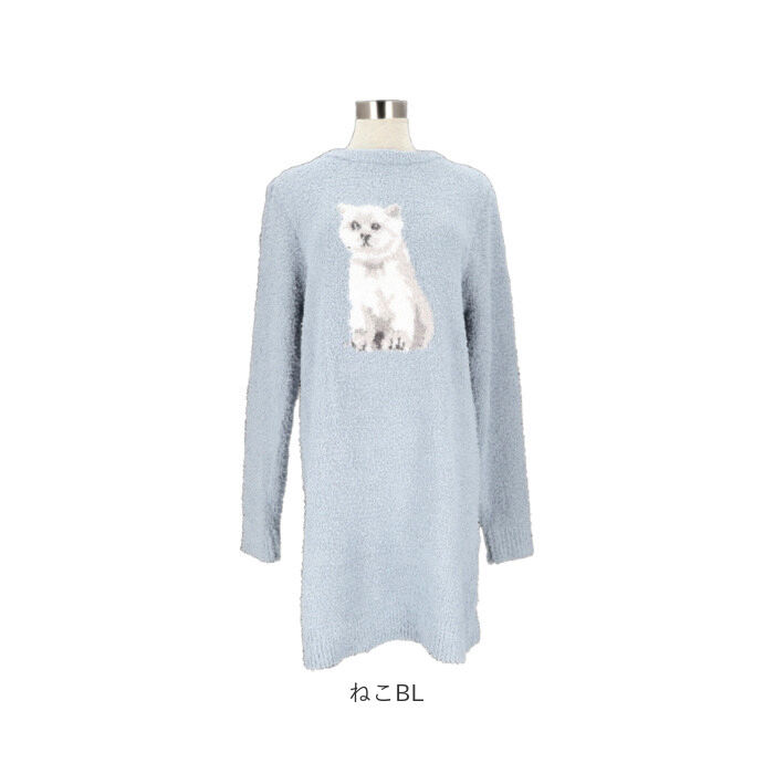 BACKYARD FAMILY「ルームウェア ワンピース 長袖 通販 レディース ルームウエア 部屋着 モール アニマルワンピース」|ワンピース|