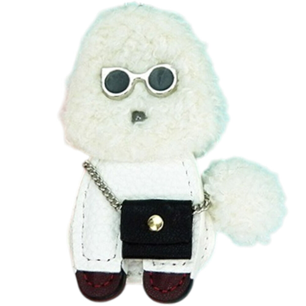 BACKYARD FAMILY「バッグチャーム プードル 通販 キーホルダー キーリング キーチャーム 犬 いぬ バッグ チャーム」|その他|ホワイト1