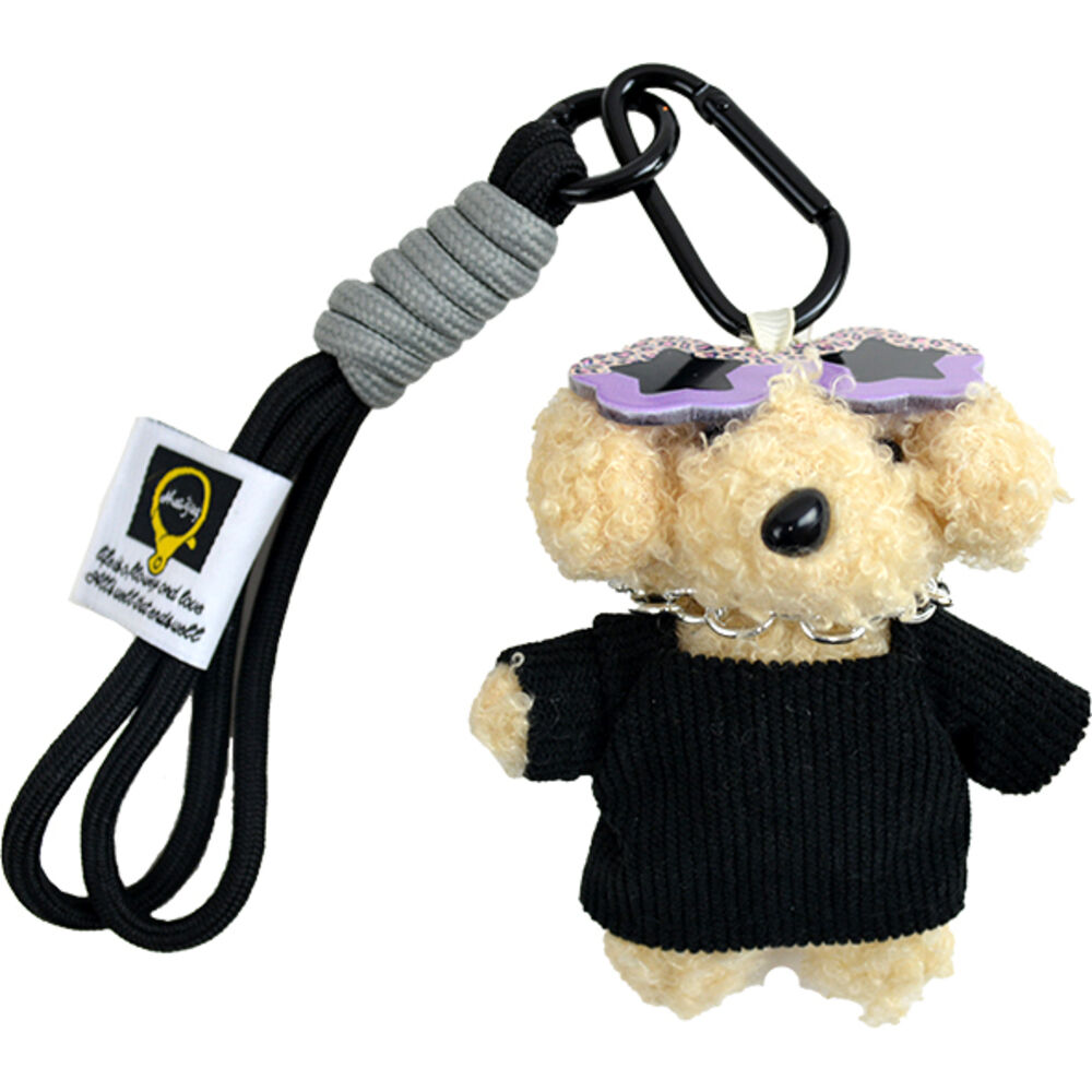 BACKYARD FAMILY「チャーム サングラス いぬ 通販 キーホルダー ぬいキーホルダー ぬいぐるみチャーム」|その他|ブラック1