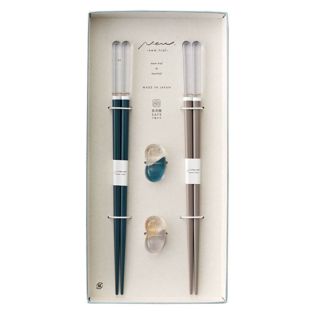 BACKYARD FAMILY「夫婦箸 箸置き セット 通販 日本製 夫婦 箸 ペア箸 23cm お箸セット お箸 箱入り ギフト」|食器・キッチングッズ|グレー1