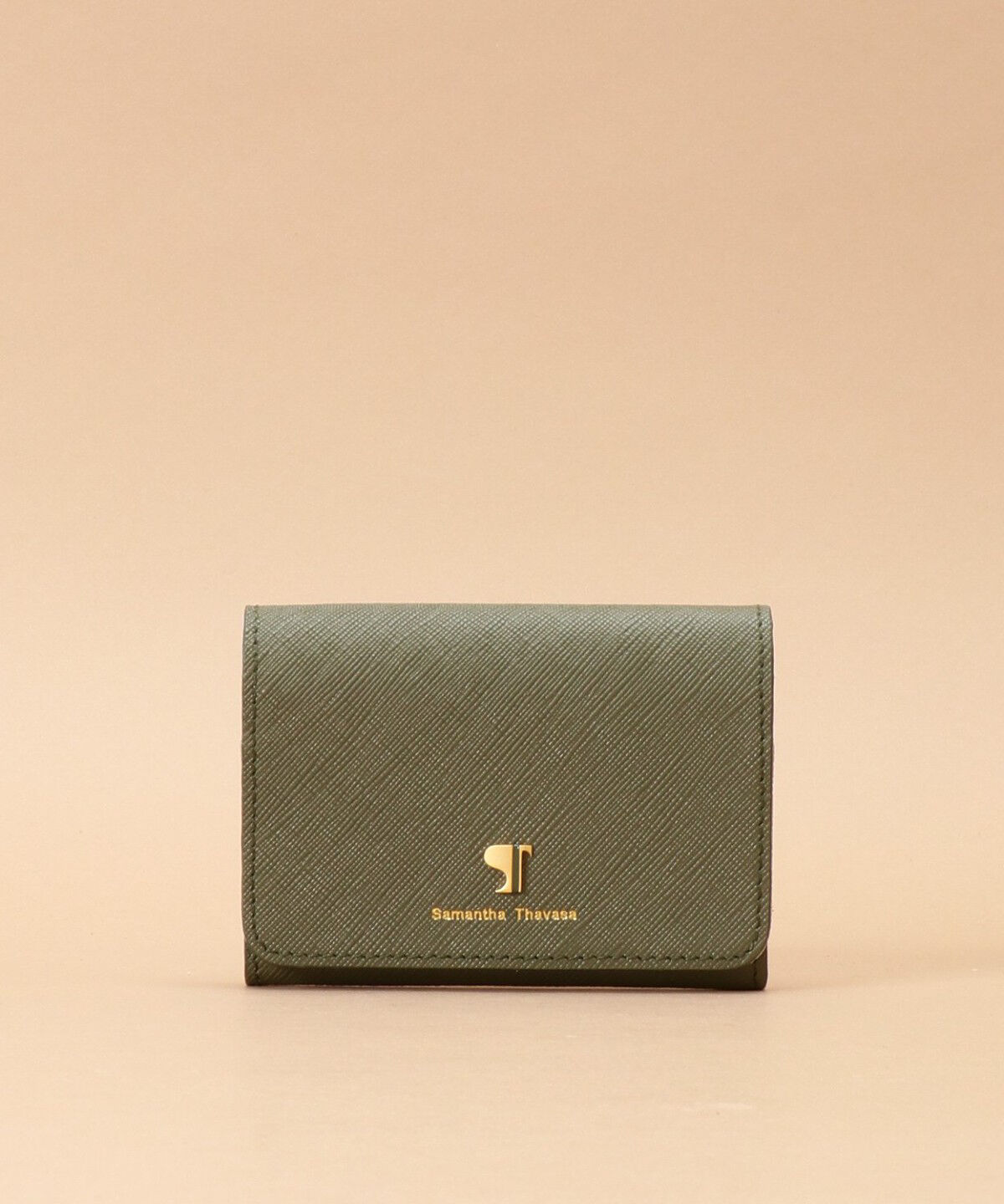 Samantha Thavasa「Pomme d'espoir ポムディスポワール バイカラーカードケース」|名刺入れ・カードケース|カーキ