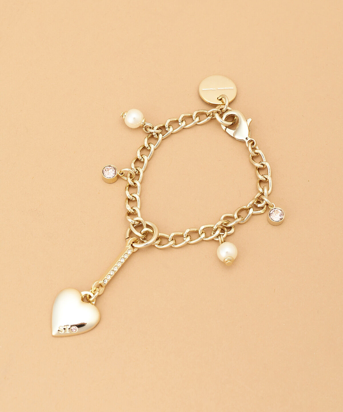 Samantha Thavasa「ゴールドハートバッグチャーム」|チャーム・キーホルダー|ピンク