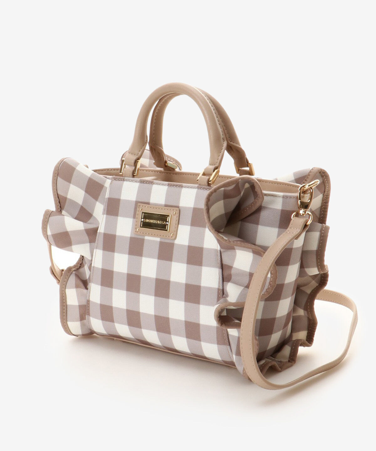 Samantha Vega「チェックフリルハンドバッグ（小）」|ハンドバッグ|