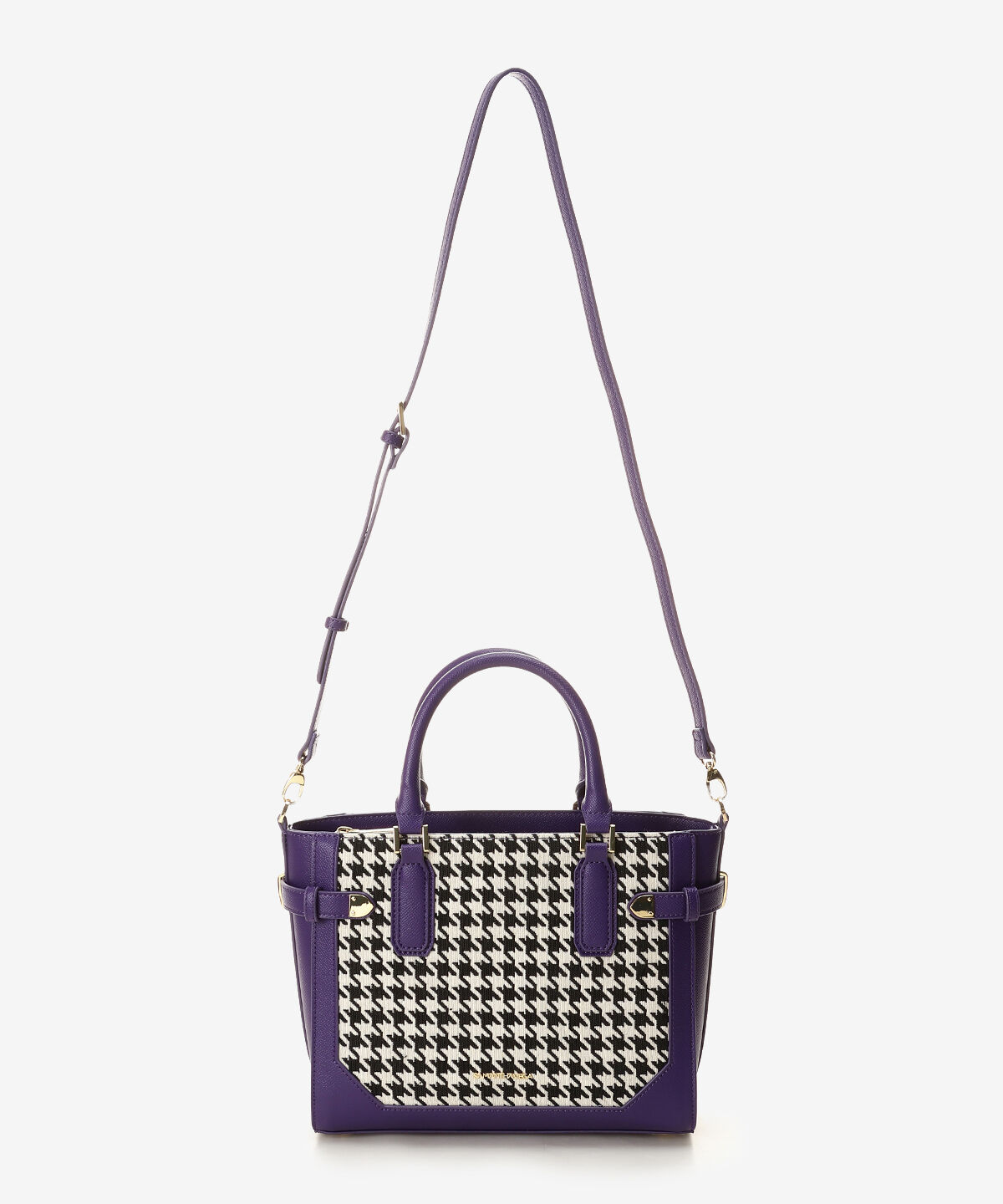 Samantha Vega「千鳥格子ベルト金具ハンドバッグ」|ハンドバッグ|