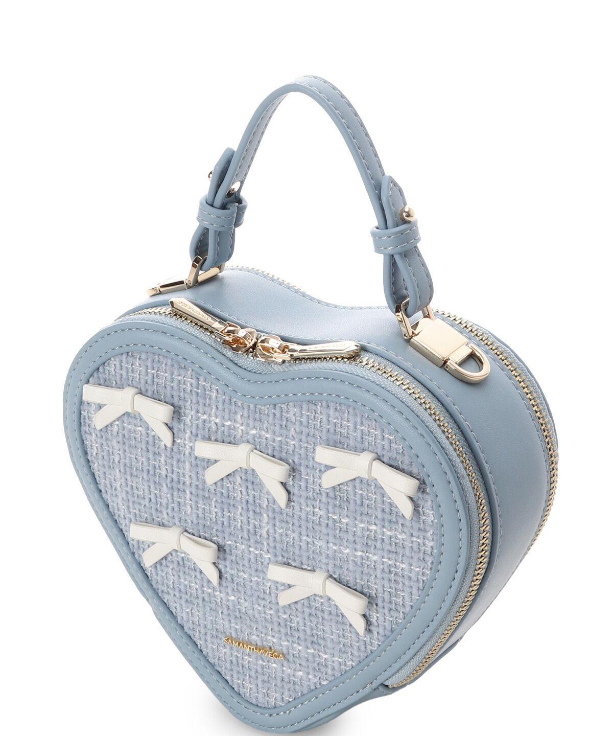 Samantha Vega「ツイードリボンハート型ショルダーバッグ」|ショルダー・メッセンジャー|