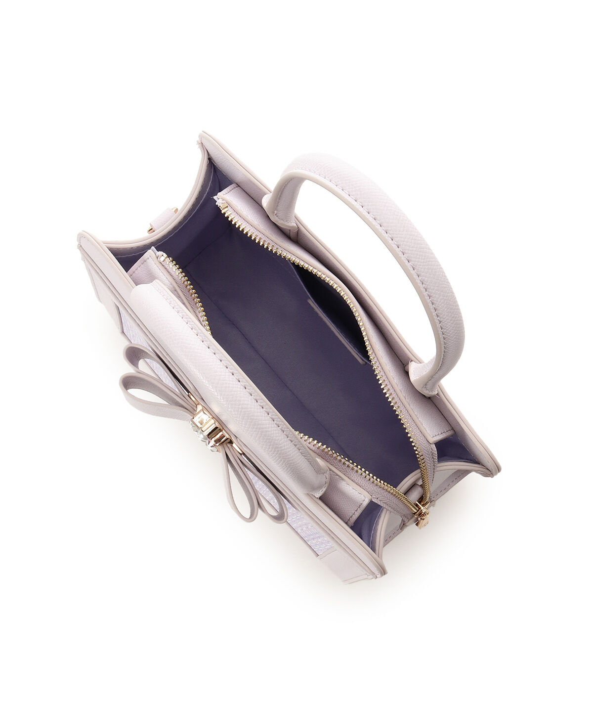 Samantha Vega「ツイードプリントジュエルリボンハンドバッグ」|ハンドバッグ|