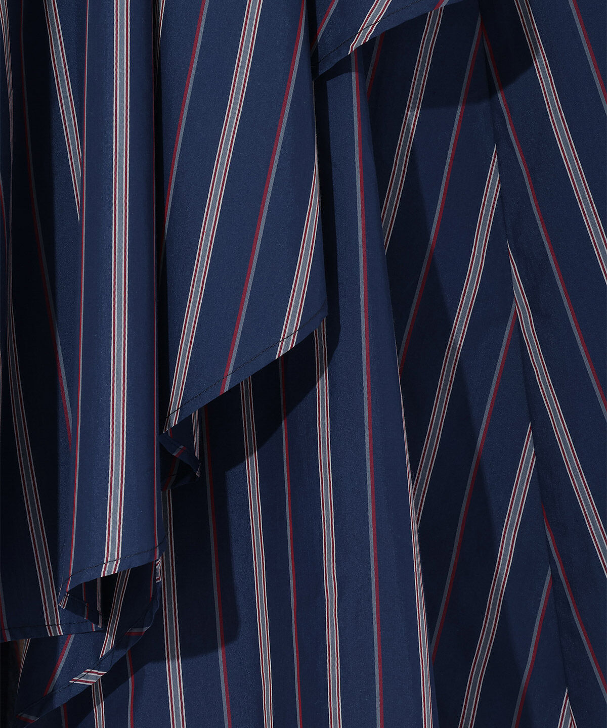 アンドクチュール「ストライプアシメラッフルスカート」|フレア|