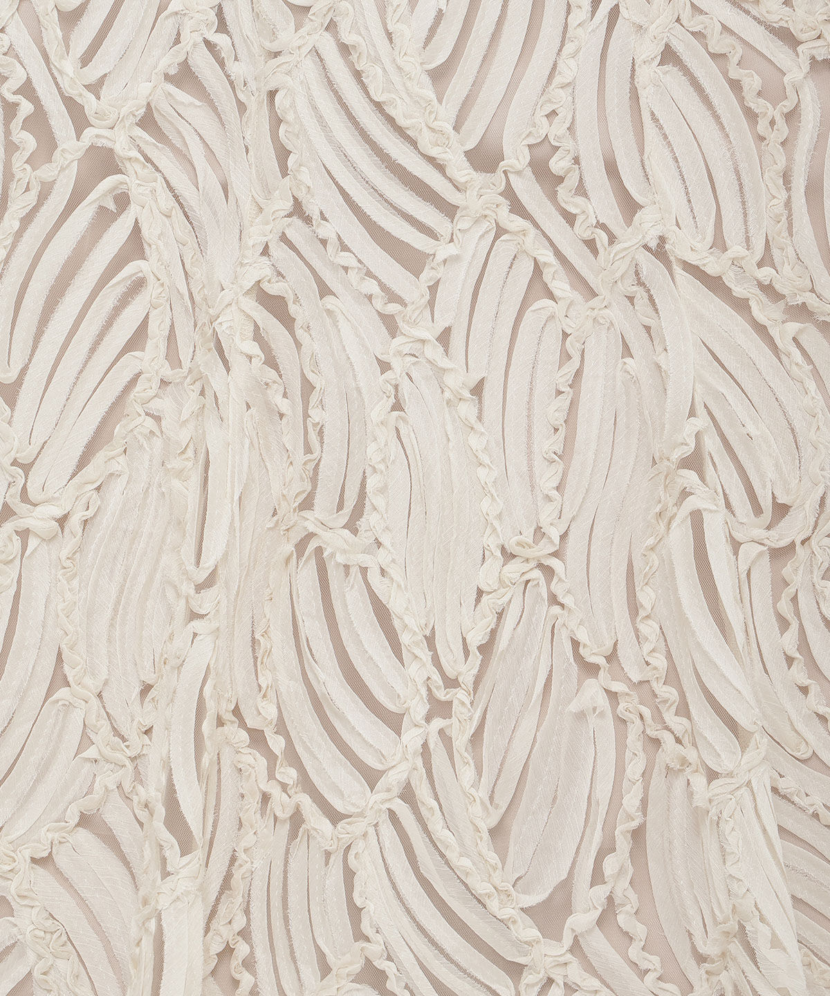 アンドクチュール「ウエストリブコード刺しゅうロングスカート」|フレア|