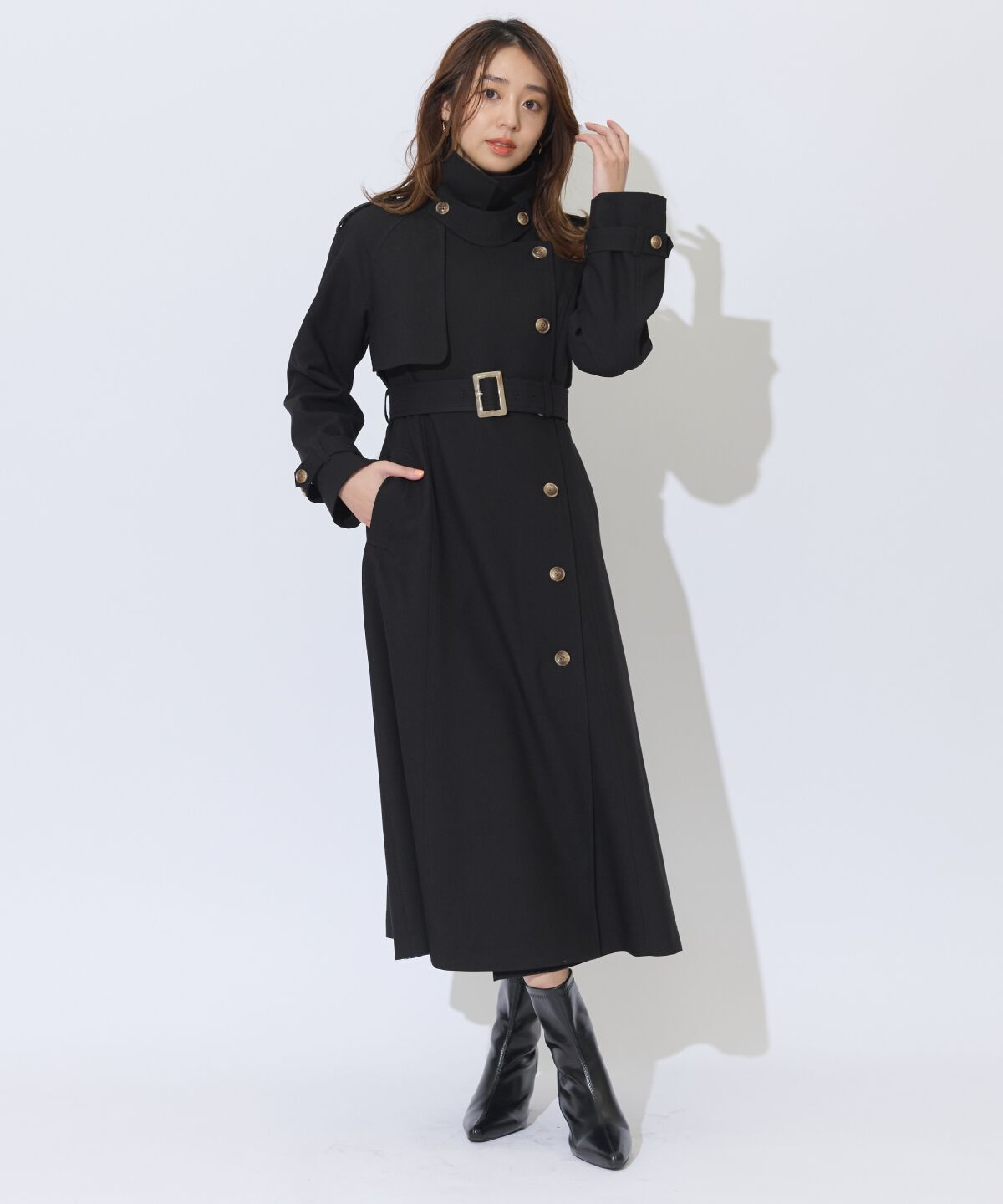 アンドクチュール「アイコニックトレンチコート」|トレンチコート|ブラック