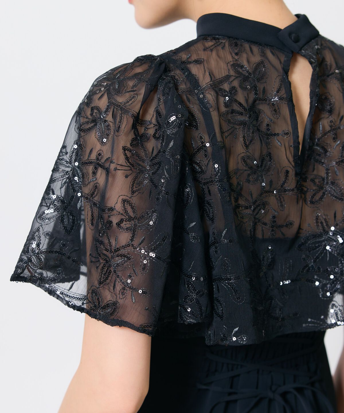 アンドクチュール「スパンコールケープマーメイドドレス」|ドレス|