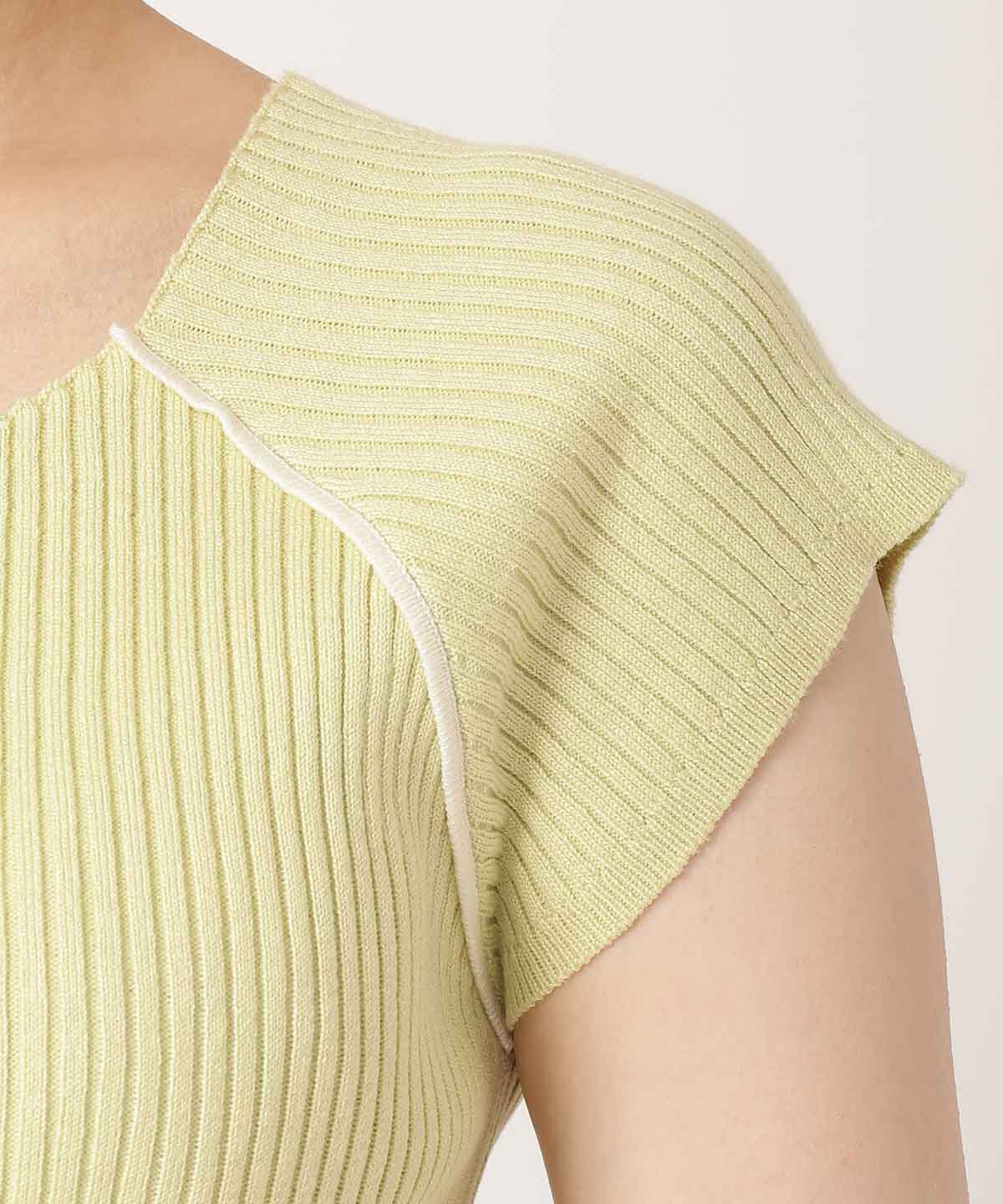 REDYAZEL「ラインフレンチスリーブニットプルオーバー」|ニット・セーター|